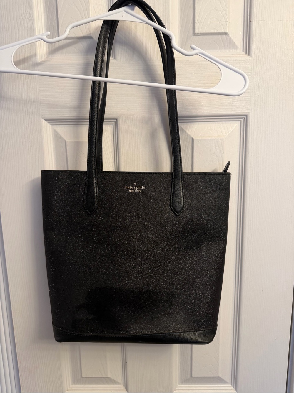 kate spade Black Glitter Tote Bag